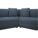 Fraser Blue Modular Sectional with Wedge Slipper, 3 Piece